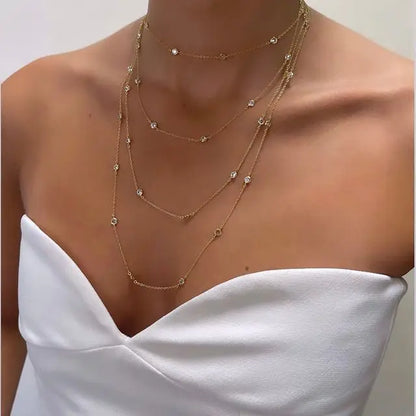 Collier - Chic en Argent 925 avec Perles CZ