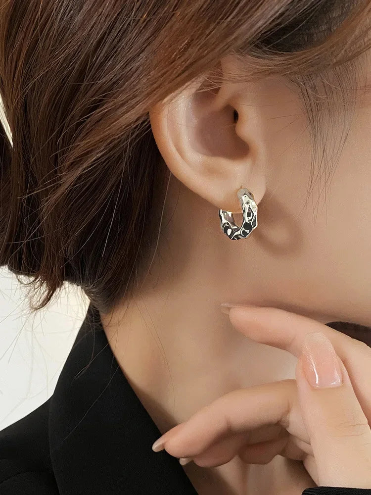 Boucles d'oreilles en argent 925 et or